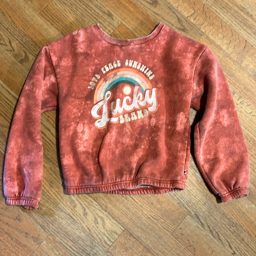 Girls 8/10 Lucky Brand sweatshirt